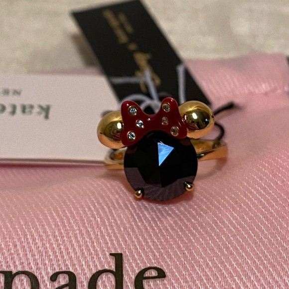 Minnie Mouse Disney x Kate Spade New York Sparkling Gemstone Ring NWT Size 5 - Picture 2 of 11